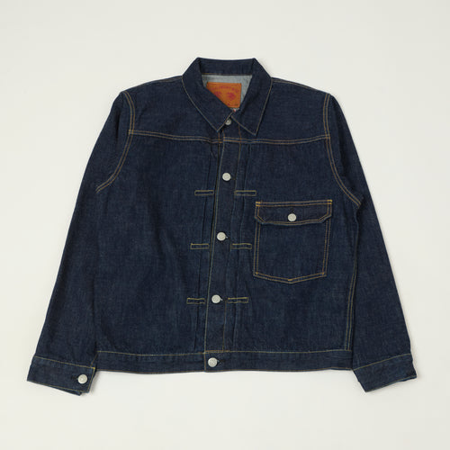 FULLCOUNT 2107E Souvenir Embroidery Type I Denim Jacket - One Wash