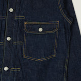 Full Count 2107E Souvenir Embroidery Type I Denim Jacket - One Wash
