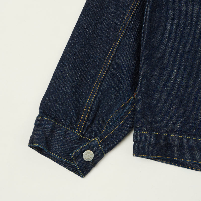 Full Count 2107E Souvenir Embroidery Type I Denim Jacket - One Wash