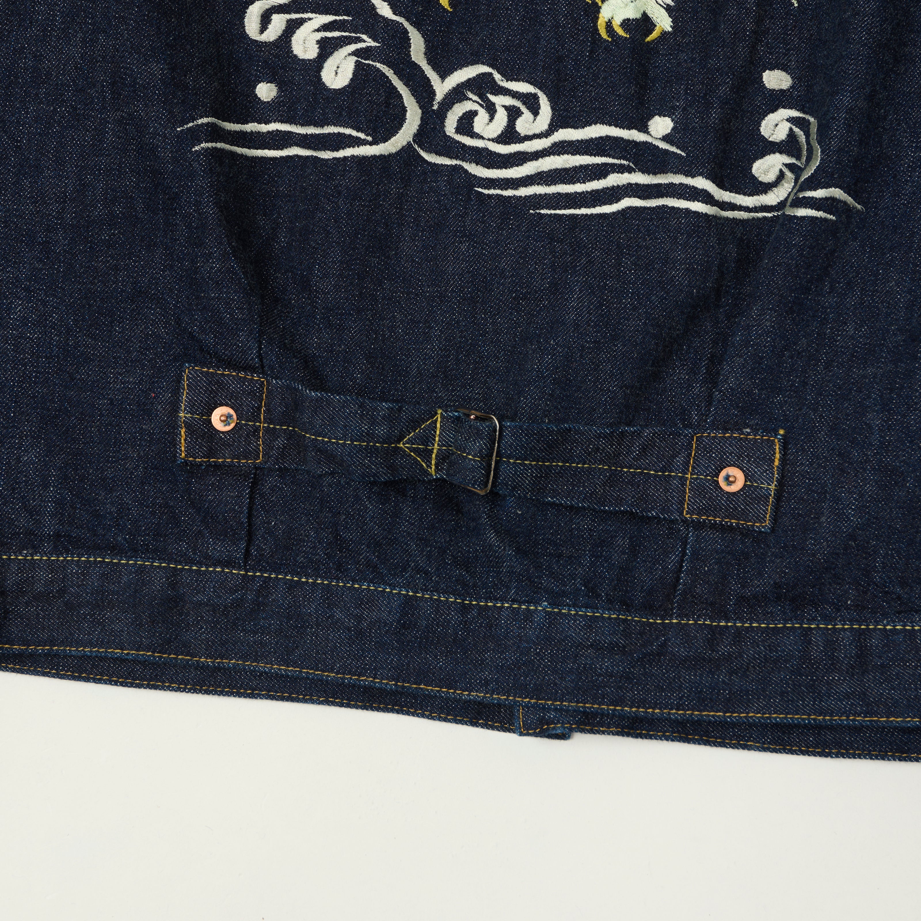 FULLCOUNT 2107E Souvenir Embroidery Type I Denim Jacket - One Wash