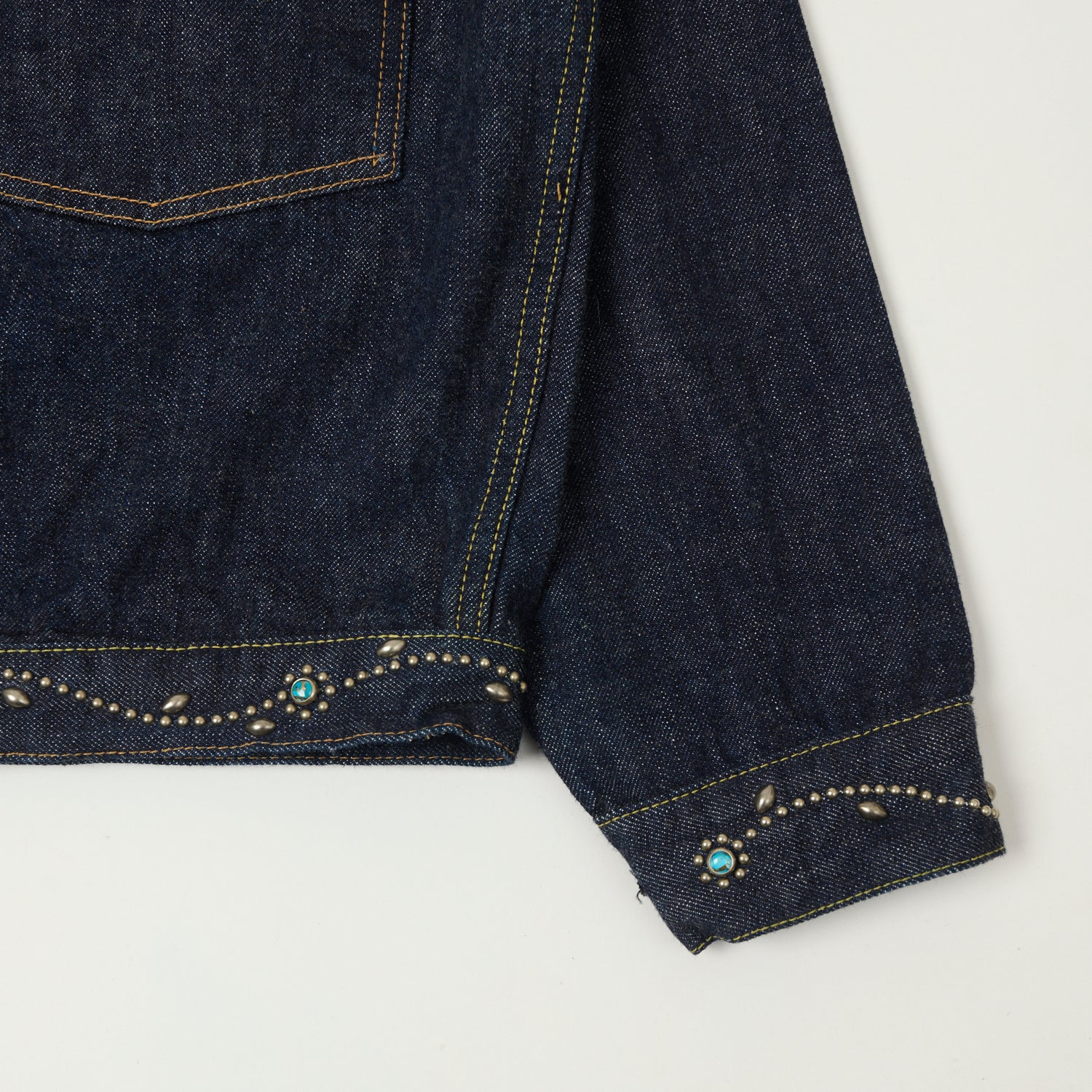 FULLCOUNT 2107 'On Studs by Zip Stevenson HTC' 13.75oz Type I Denim Jacket - One Wash