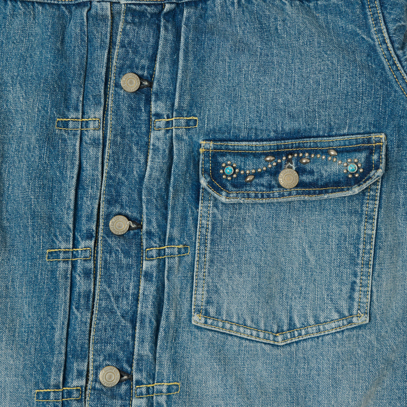 Full Count 2978-2107HTC 'On Studs by Zip Stevenson HTC' Type I Jacket - Dartford Wash