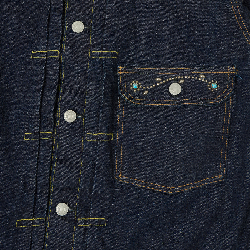 Full Count 2107HTC 13.7oz 'On Studs by Zip Stevenson HTC' Type I Jacket - One Wash