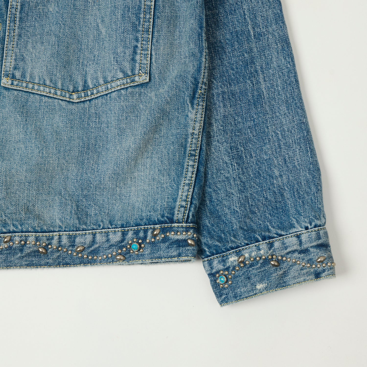 FULLCOUNT 2107 'On Studs by Zip Stevenson HTC' 13.75oz Type I Denim Jacket - Dartford Wash