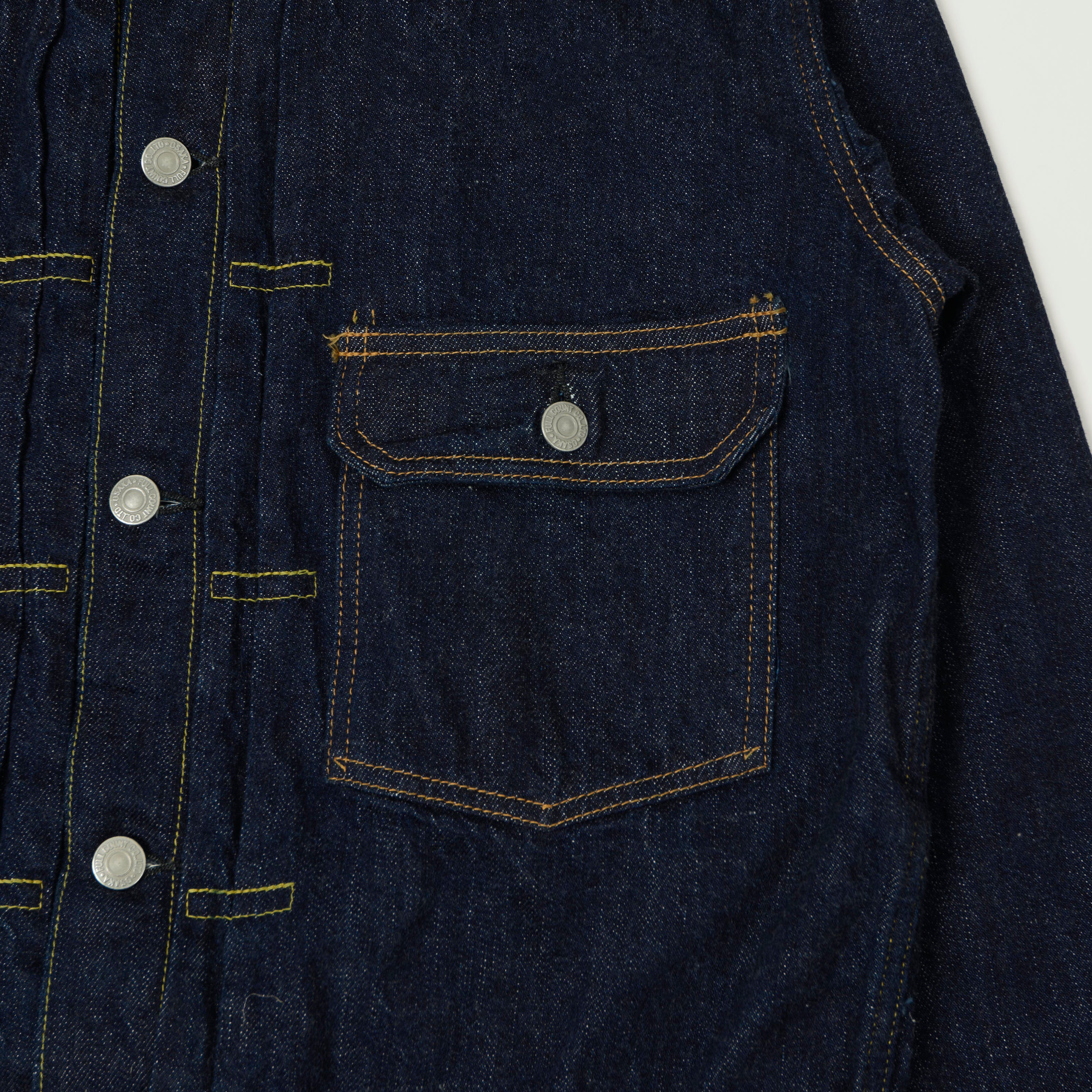 FULLCOUNT 2107SS 'Super Smooth' 11.5oz Type I Denim Jacket - One Wash