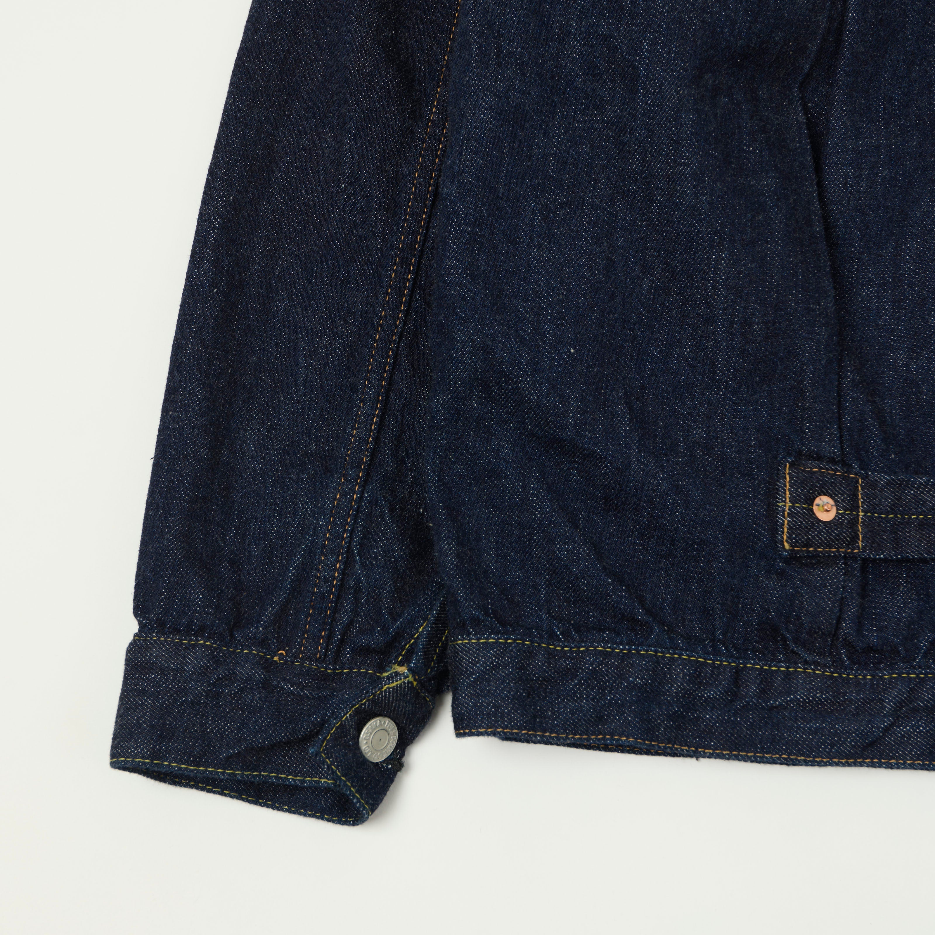 FULLCOUNT 2107SS 'Super Smooth' 11.5oz Type I Denim Jacket - One Wash