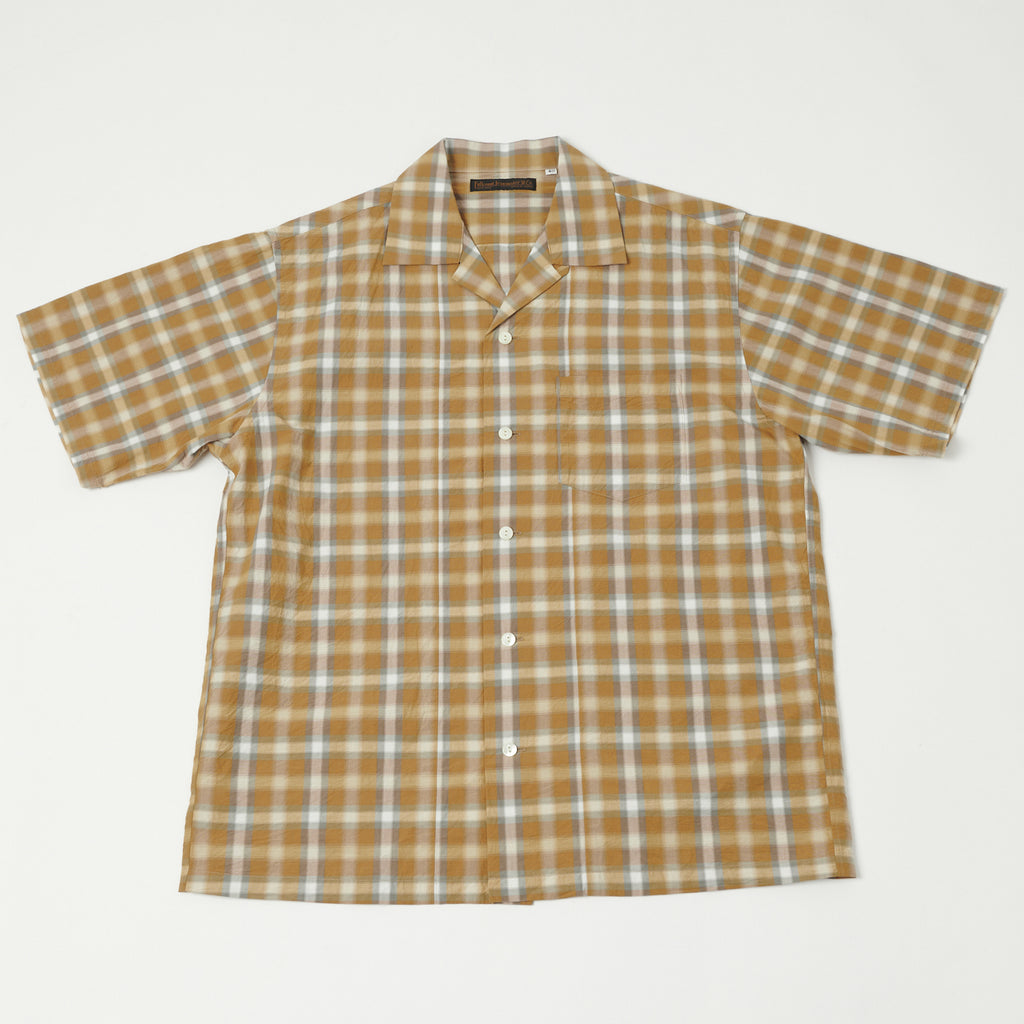 【U LAN】Colty loose fit check shirt Lacoste Men's Boxy Fit Quilted Sleeve Check Cotton Shirt
