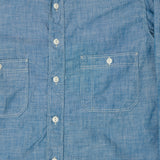 Full Count 4090 1930s Triple Stitch Chambray Shirt - Blue