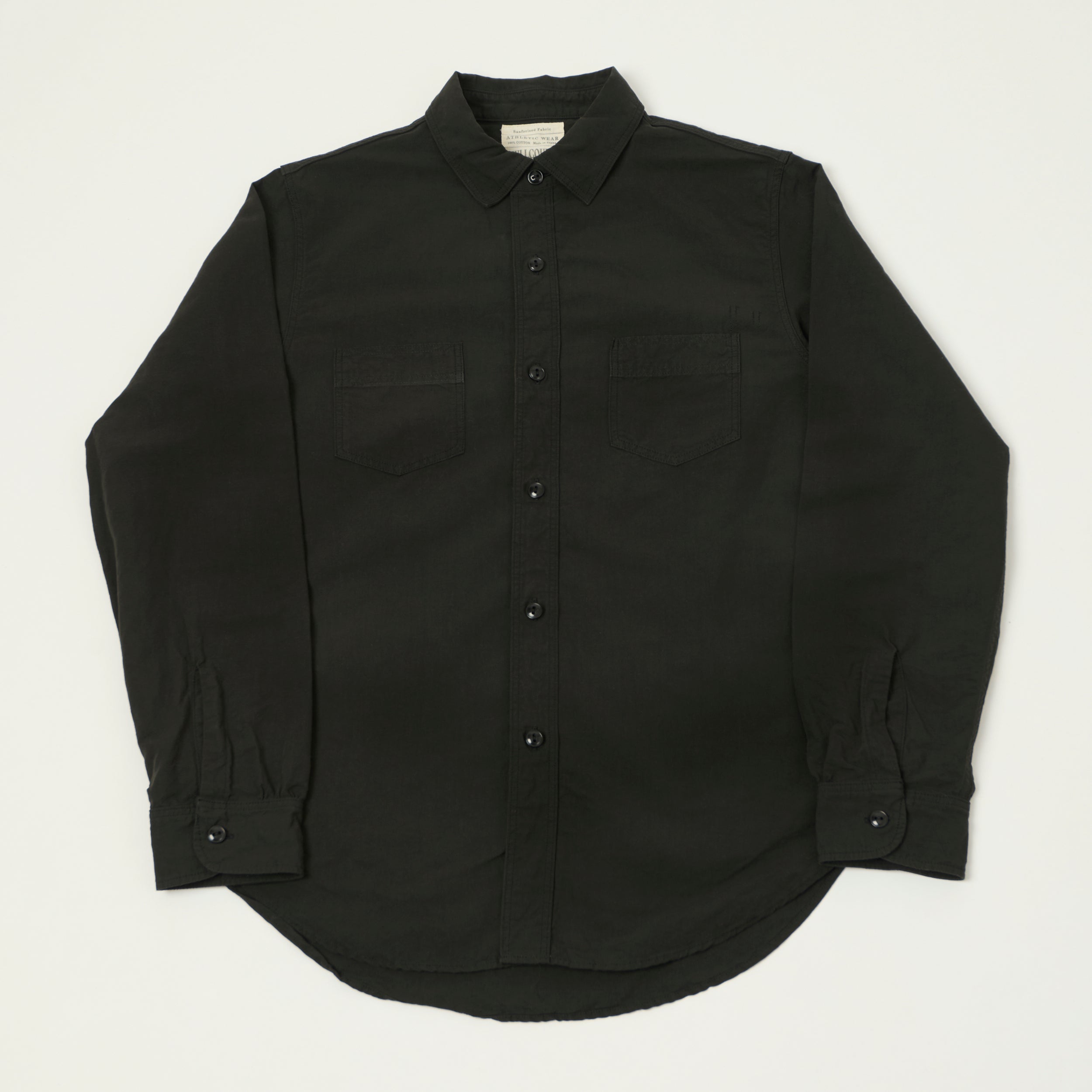 FULLCOUNT 4091L 1920s Cotton/Linen Farmers Shirt - Black