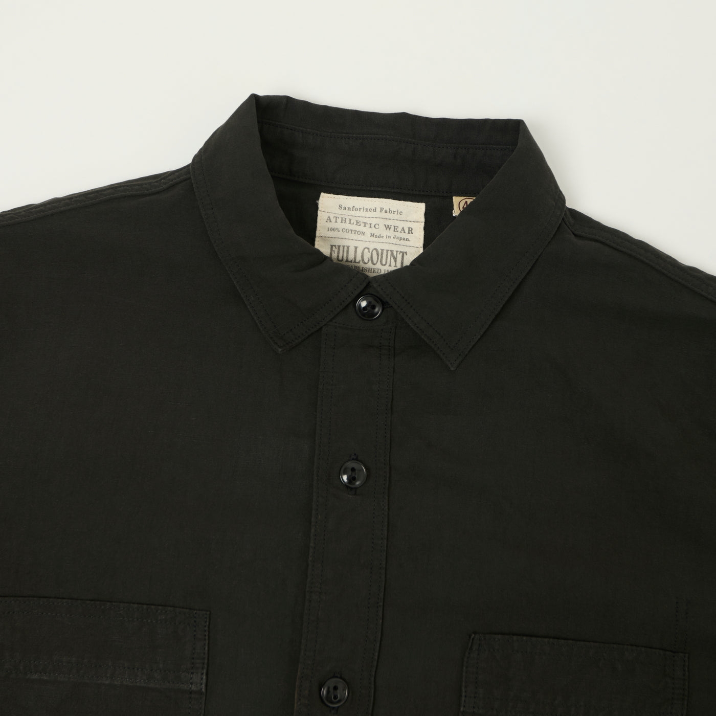 FULLCOUNT 4091L 1920s Cotton/Linen Farmers Shirt - Black