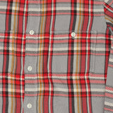 Full Count 4094 Plaid Flannel Work Shirt - Grey/Red