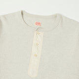 Full Count 5502H Cotton Ribbed Henley L/S Tee - Oatmeal