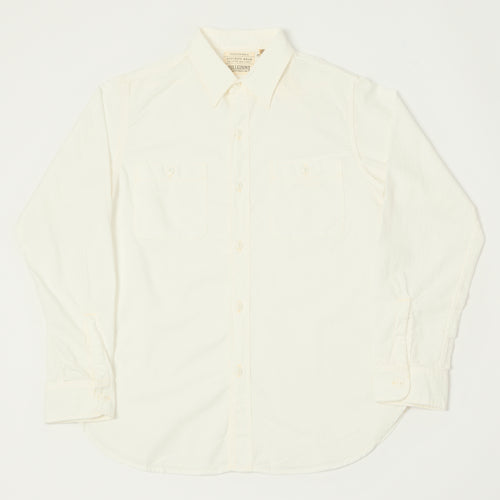 FULLCOUNT 4810 5oz Chambray Work Shirt - White