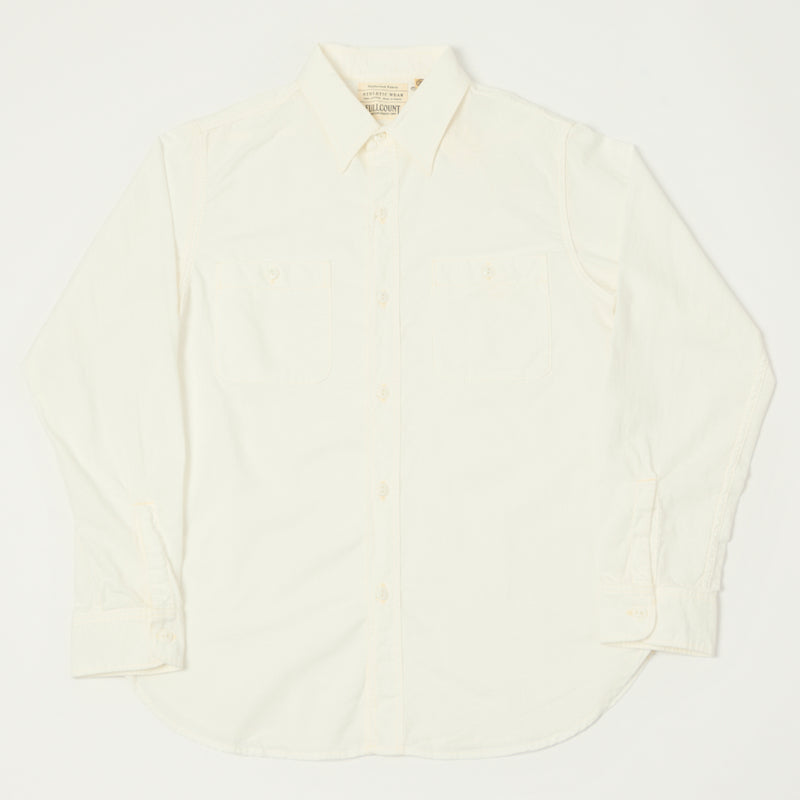 Full Count 4810 5oz Chambray Shirt - White