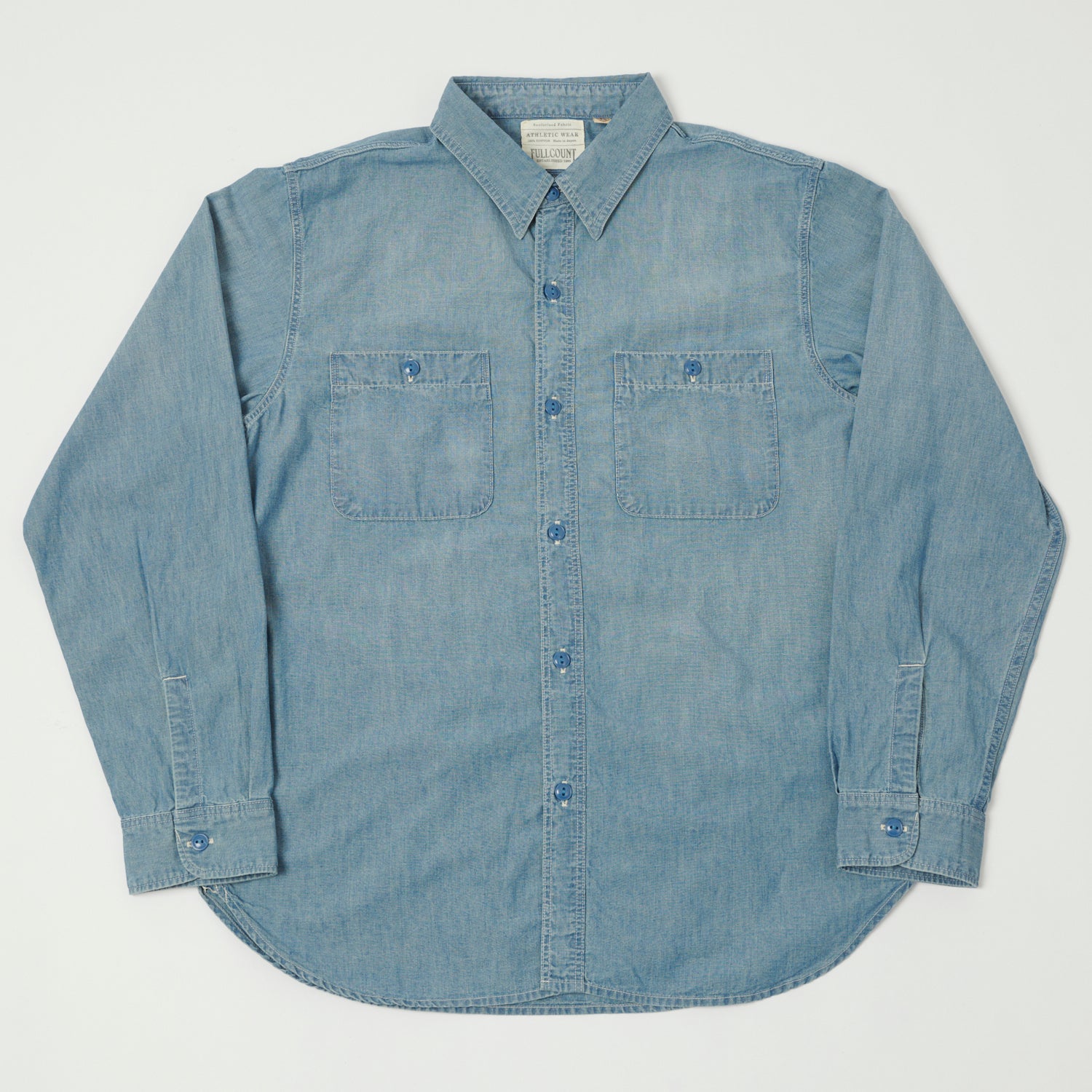FULLCOUNT 4810 5oz Chambray Work Shirt - Heavy Wash
