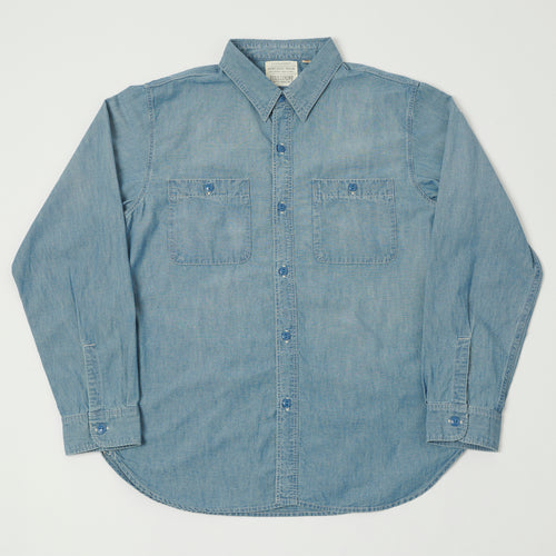 FULLCOUNT 4810 5oz Chambray Work Shirt - Heavy Wash