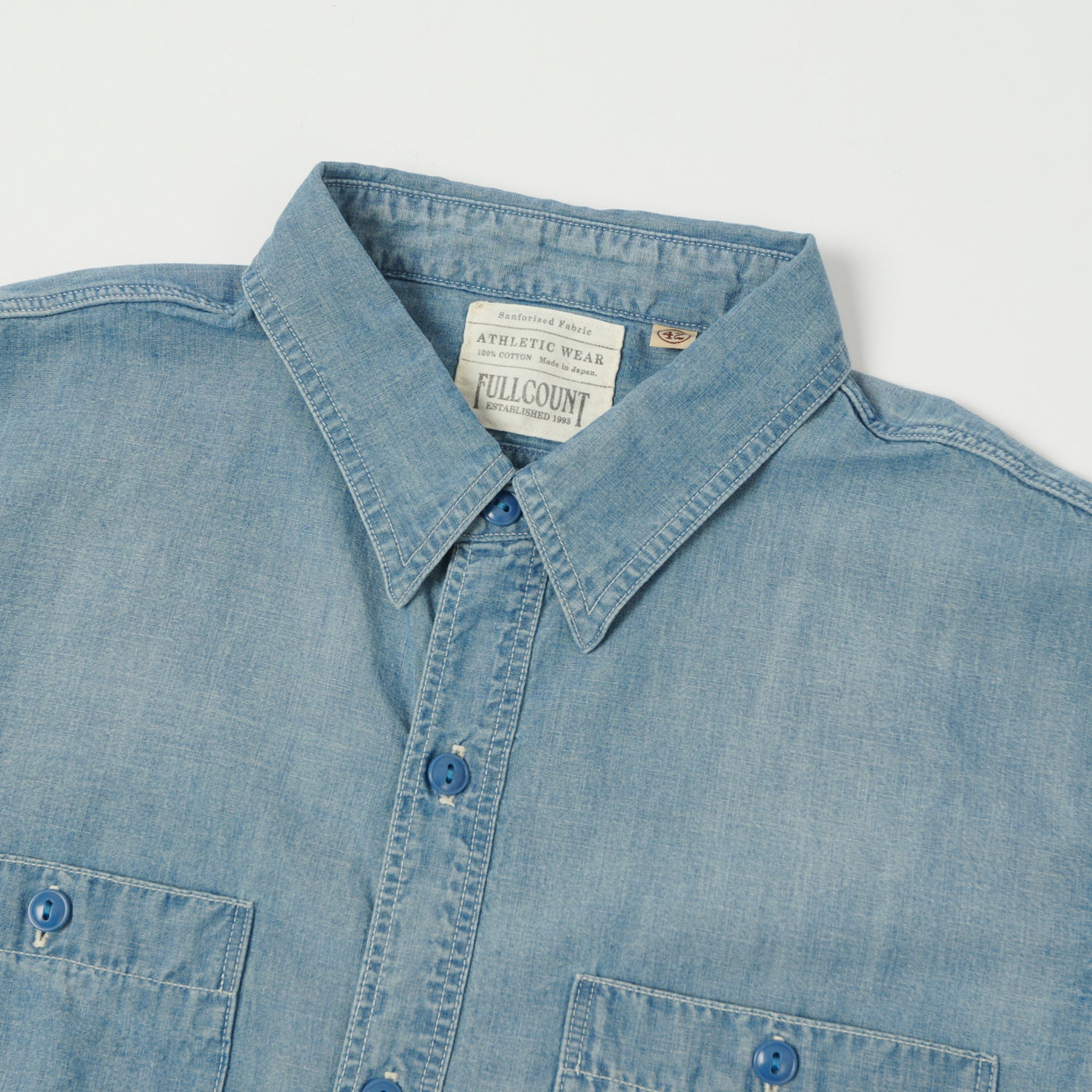 FULLCOUNT 4810 5oz Chambray Work Shirt - Heavy Wash