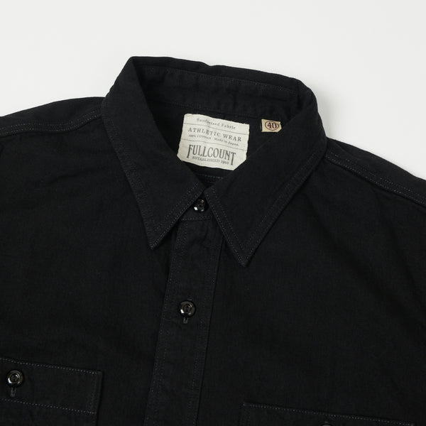 Full Count 4890BKBK Denim Work Shirt - Black