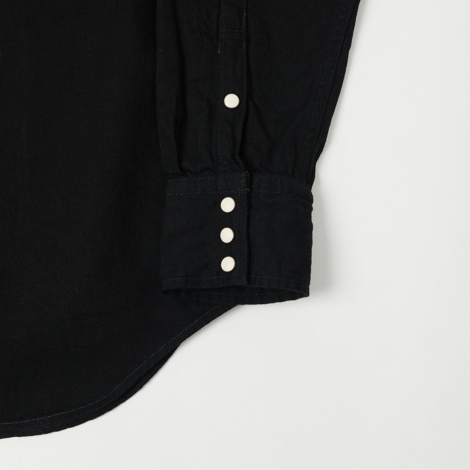 Full Count 4894BKBK Denim Western Shirt - Black