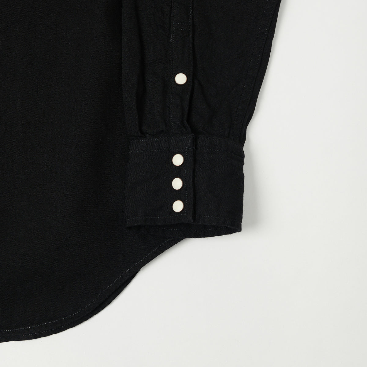 Full Count 4894BKBK Denim Western Shirt - Black