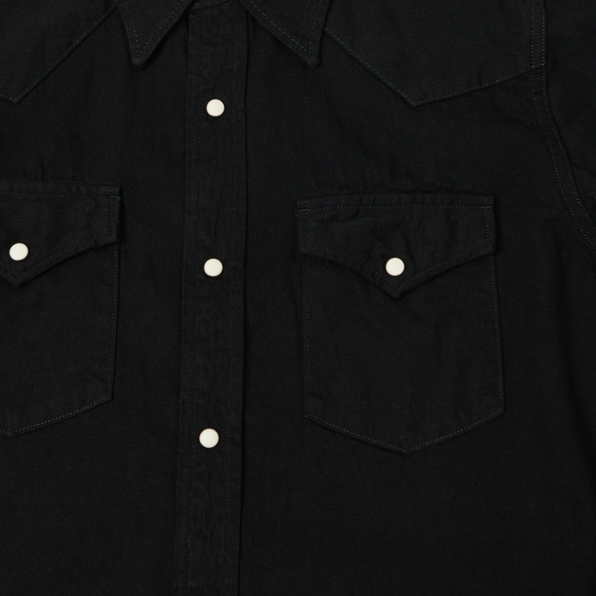 Full Count 4894BKBK Denim Western Shirt - Black