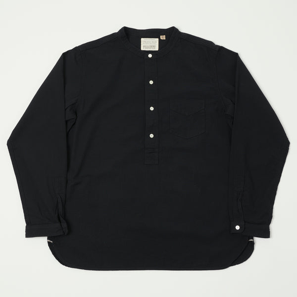 Full Count 4900 Stand Collar Pullover Shirt - Black