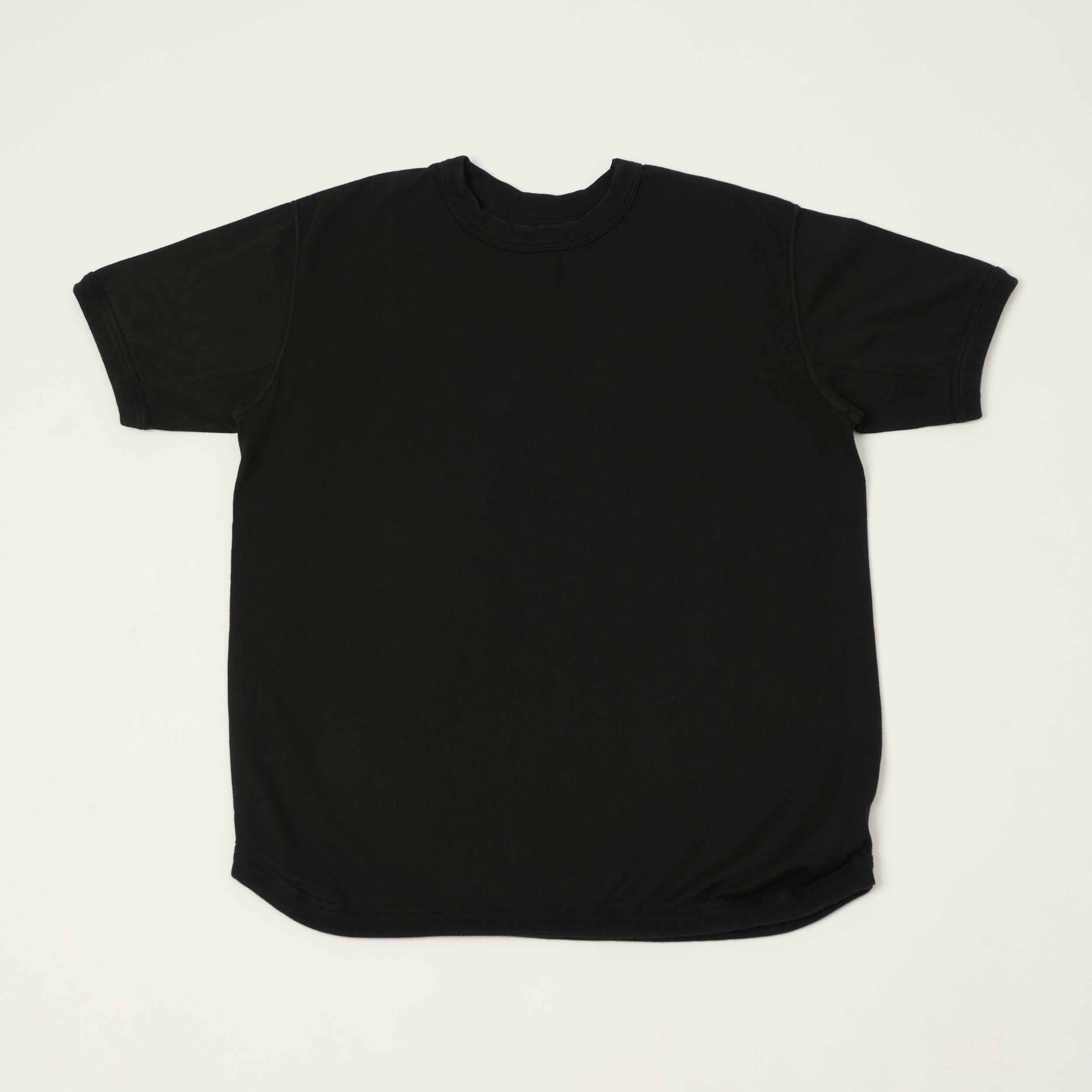 FULLCOUNT 5222 Flat Seam Heavyweight T-Shirt - Black
