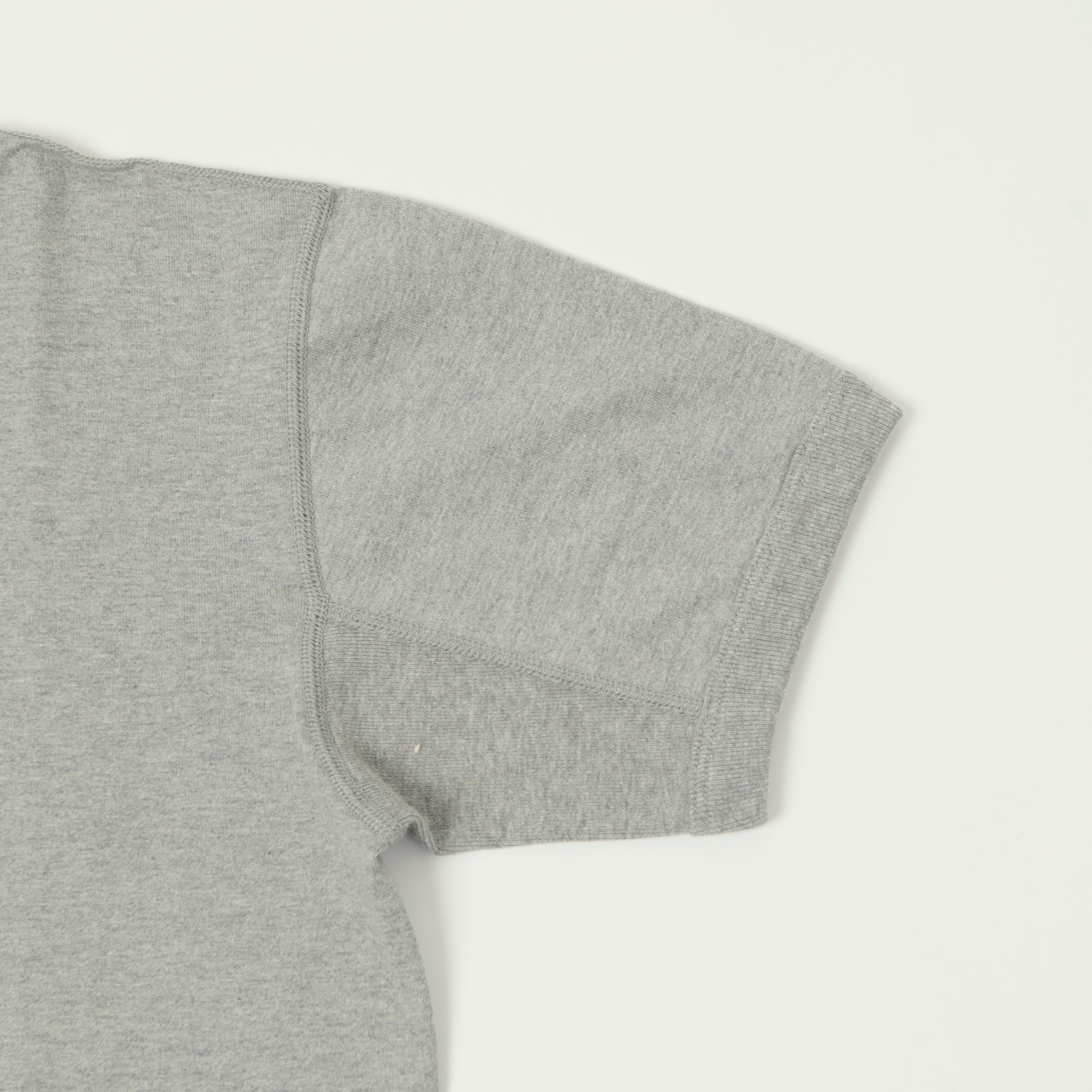 FULLCOUNT 5222H Flat Seam Heavyweight Henley - Heather Grey