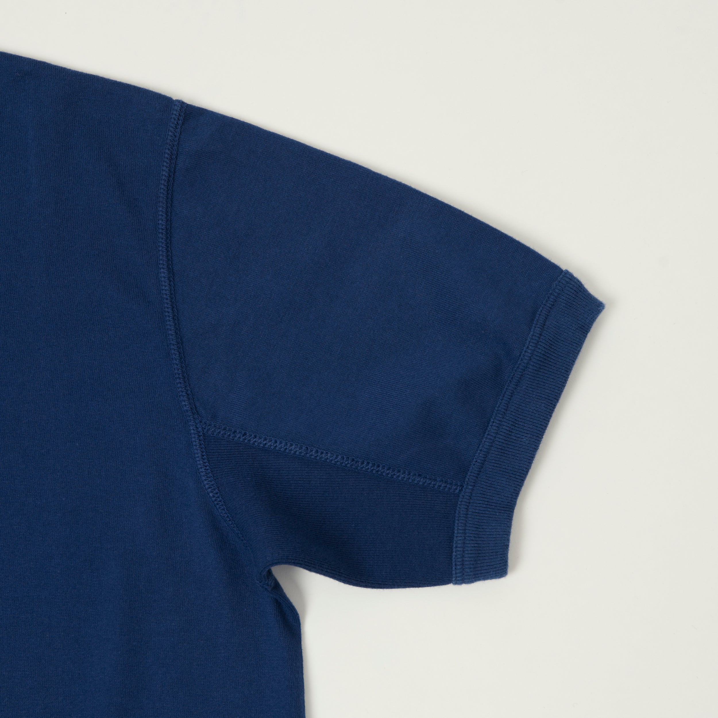 FULLCOUNT 5222H Flat Seam Heavyweight Henley - Navy