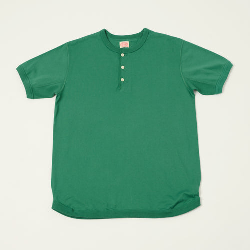 FULLCOUNT 5222H Flat Seam Heavyweight Henley - Green