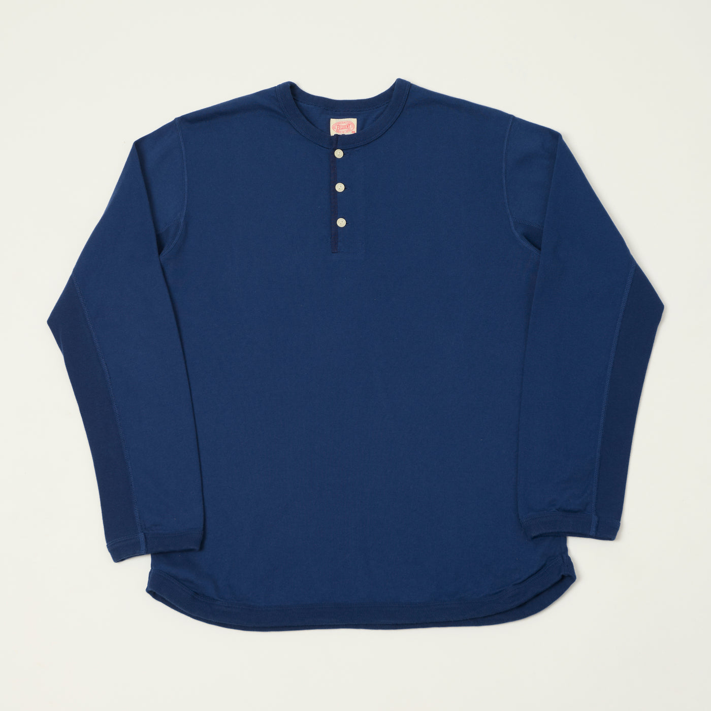 FULLCOUNT 5222LH Flat Seam Heavyweight Henley - Navy