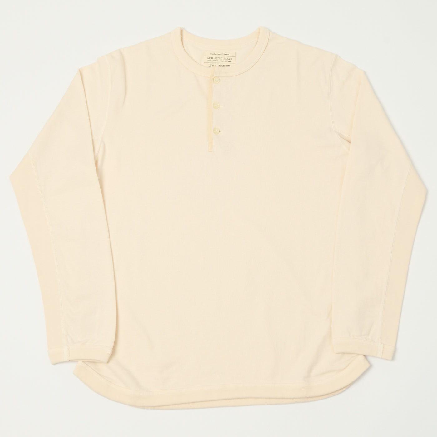 FULLCOUNT 5222LH Flat Seam Heavyweight Henley - Ecru