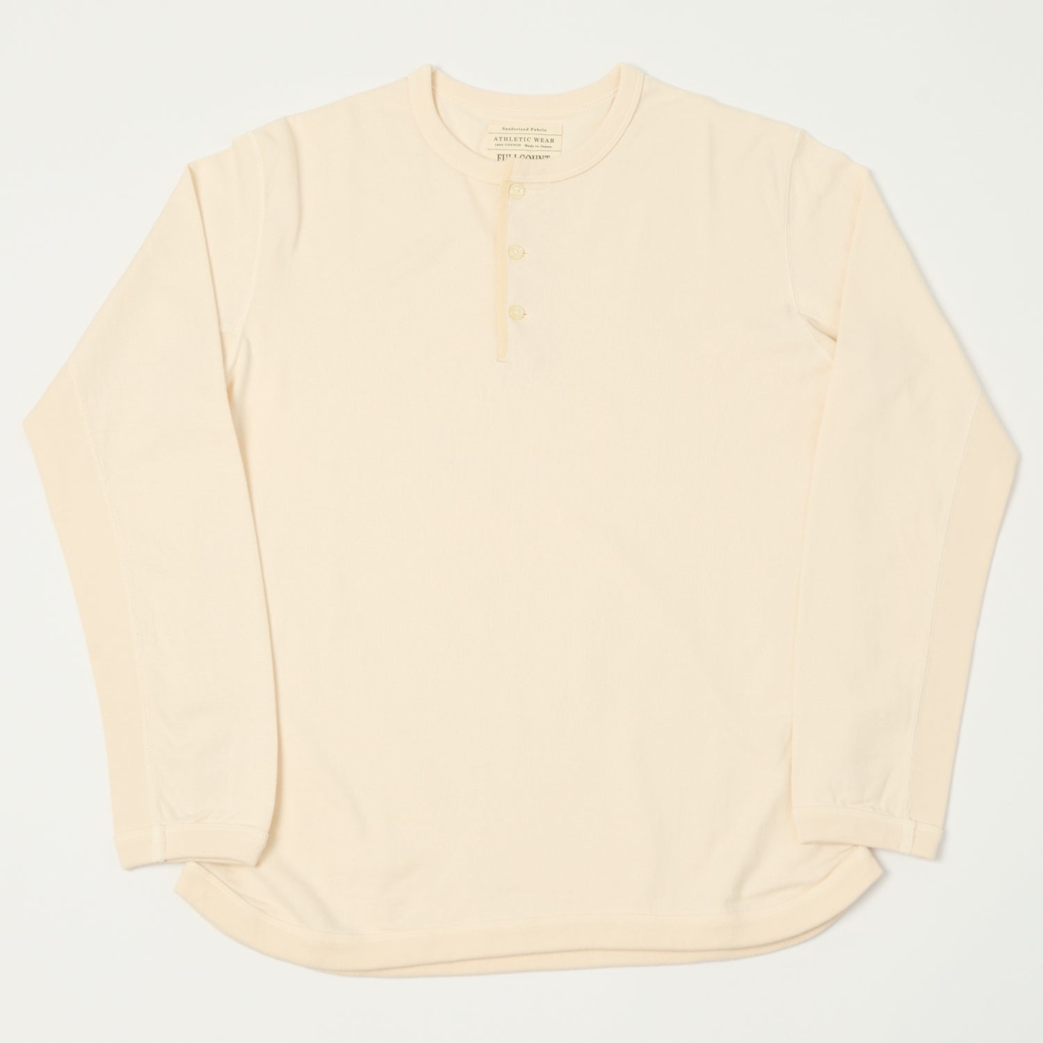 FULLCOUNT 5222LH Flat Seam Heavyweight Henley - Ecru