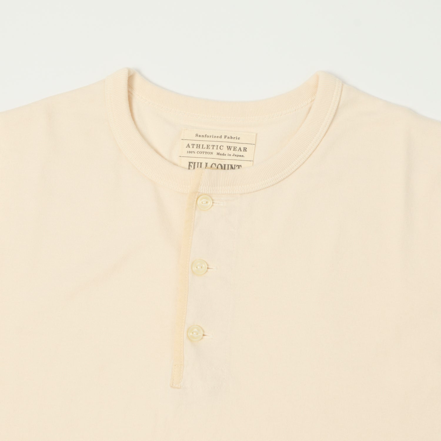 FULLCOUNT 5222LH Flat Seam Heavyweight Henley - Ecru