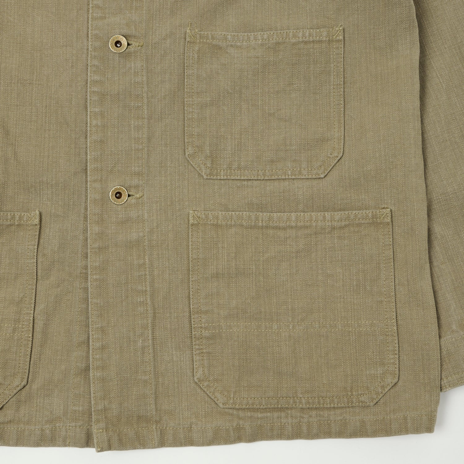 FULLCOUNT 2015 Sulfur Dye Heavy Oxford Chore Jacket - Olive Drab