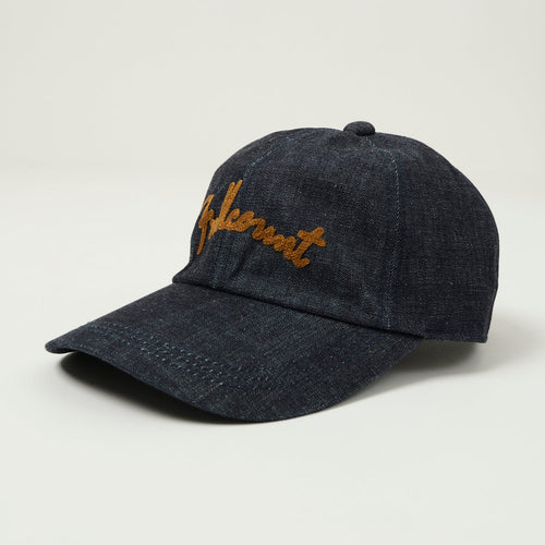 FULLCOUNT 6007 Chain Embroidery Denim Cap - Indigo