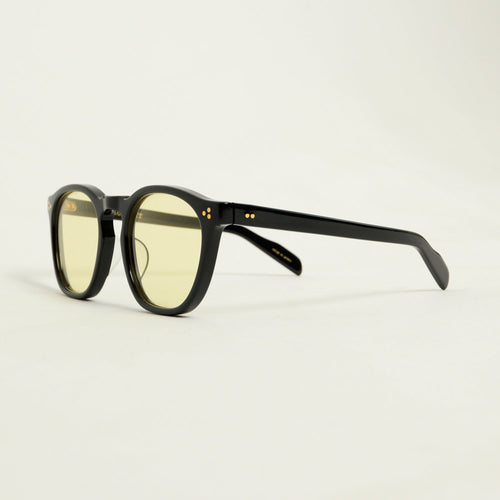 FULLCOUNT 6022 Old Parisien Sunglasses - Black/Yellow