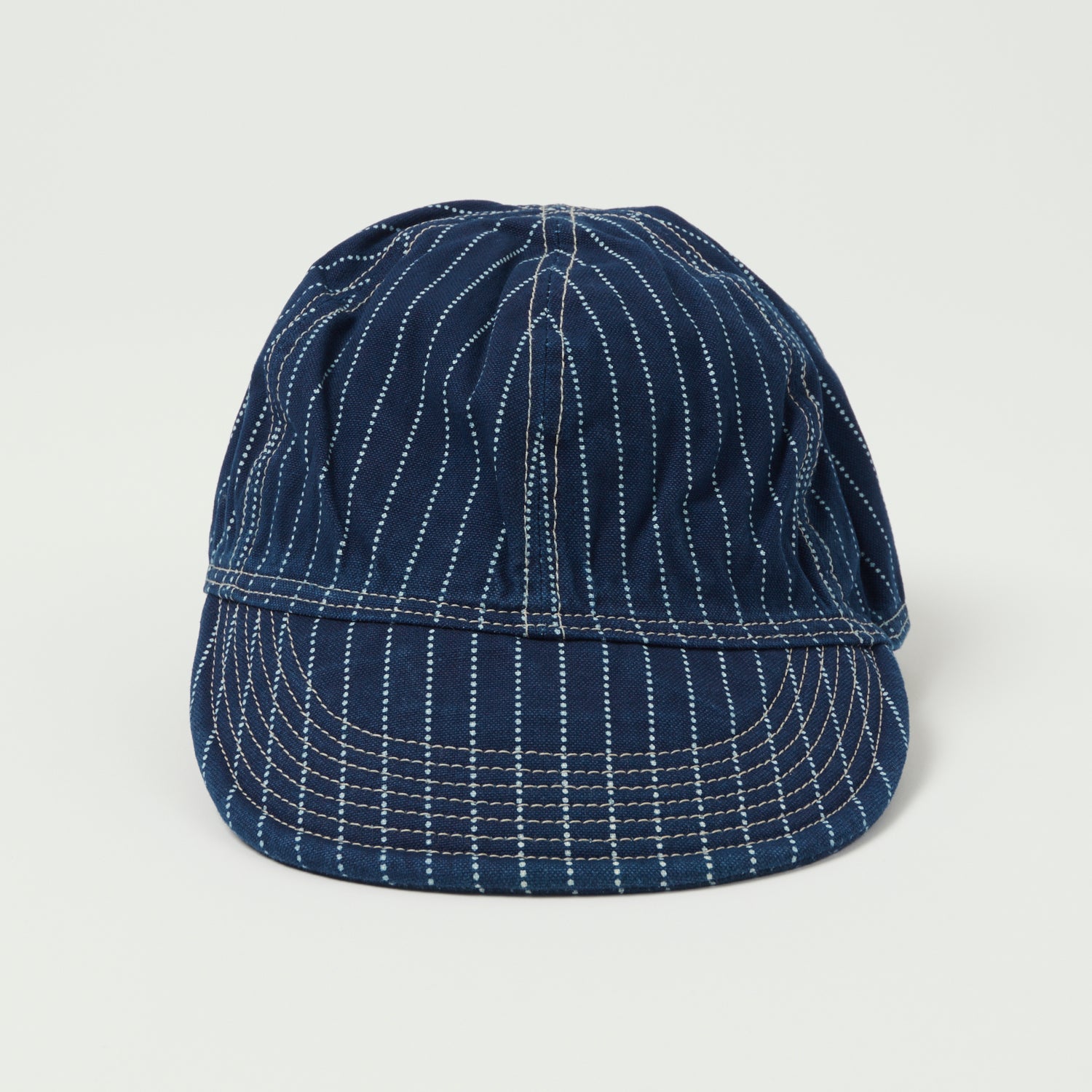 FULLCOUNT 6024 Indigo Wabash AAF Mechanic Denim Cap - One Wash