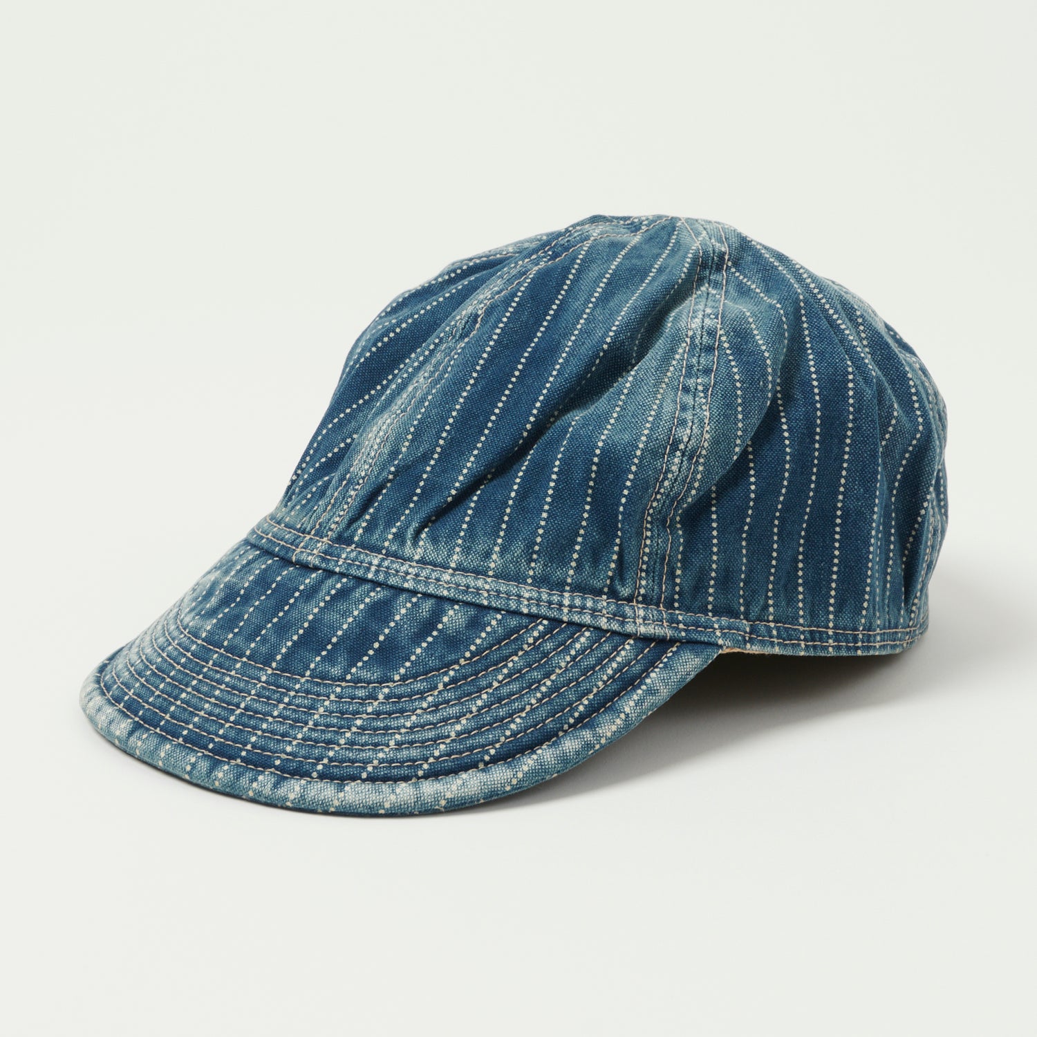 FULLCOUNT 6024 Indigo Wabash AAF Mechanic Denim Cap - Heavy Wash