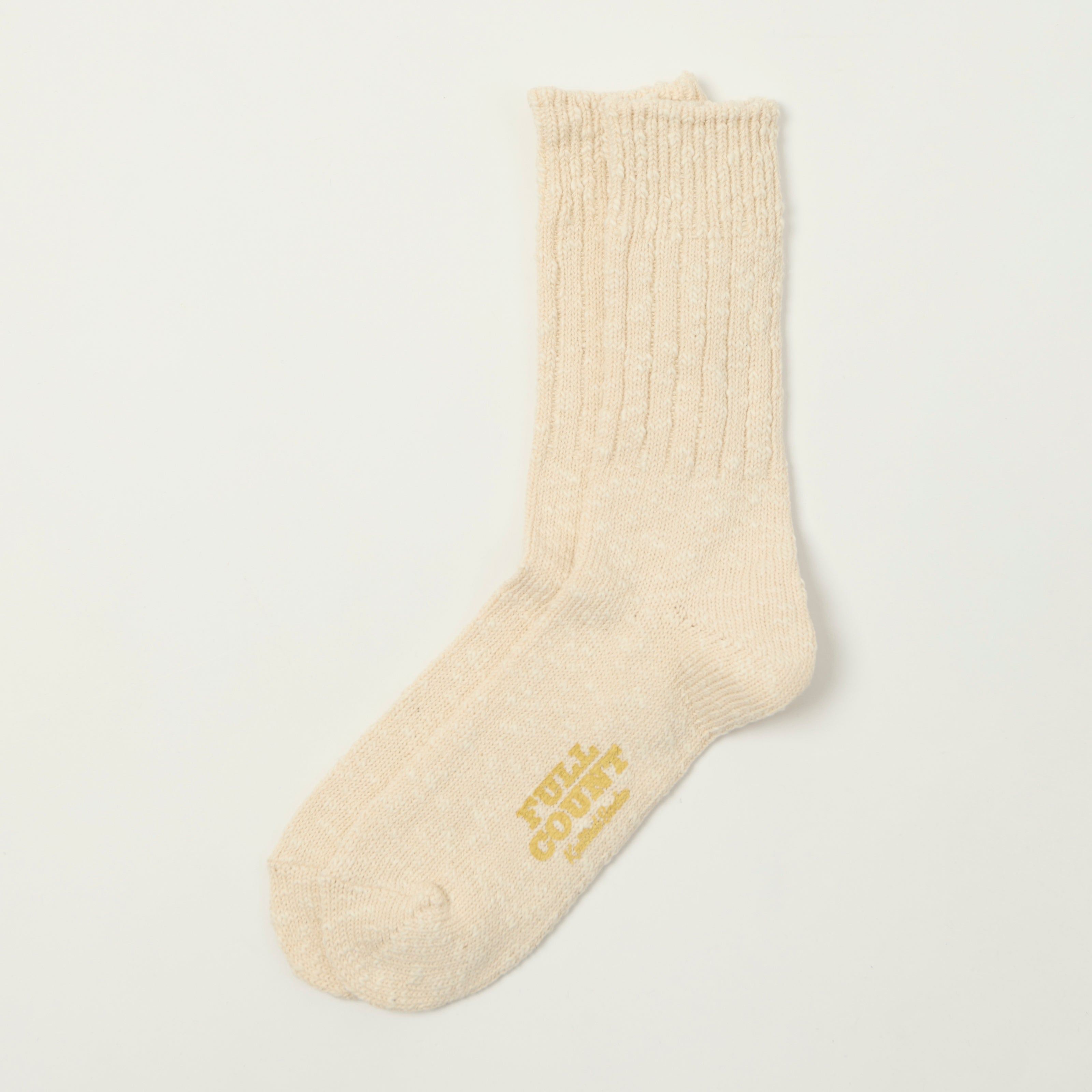FULLCOUNT 6110 Slub Sock - Beige