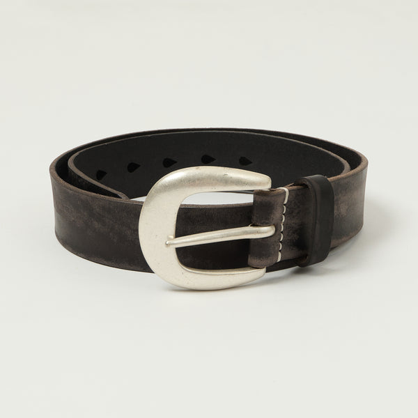 Full Count 6210 Wild Leather Belt - Black