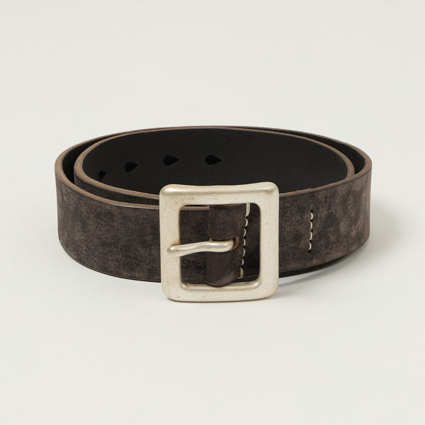 Full Count 6211 Wild Leather Garrison Belt - Black