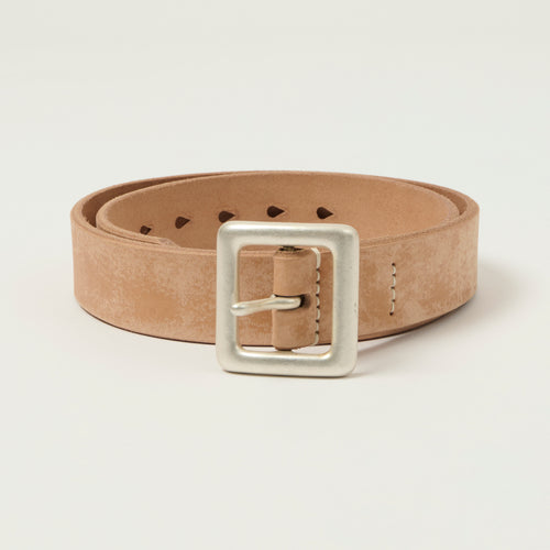 FULLCOUNT 6211 Wild Leather Garrison Belt - Natural