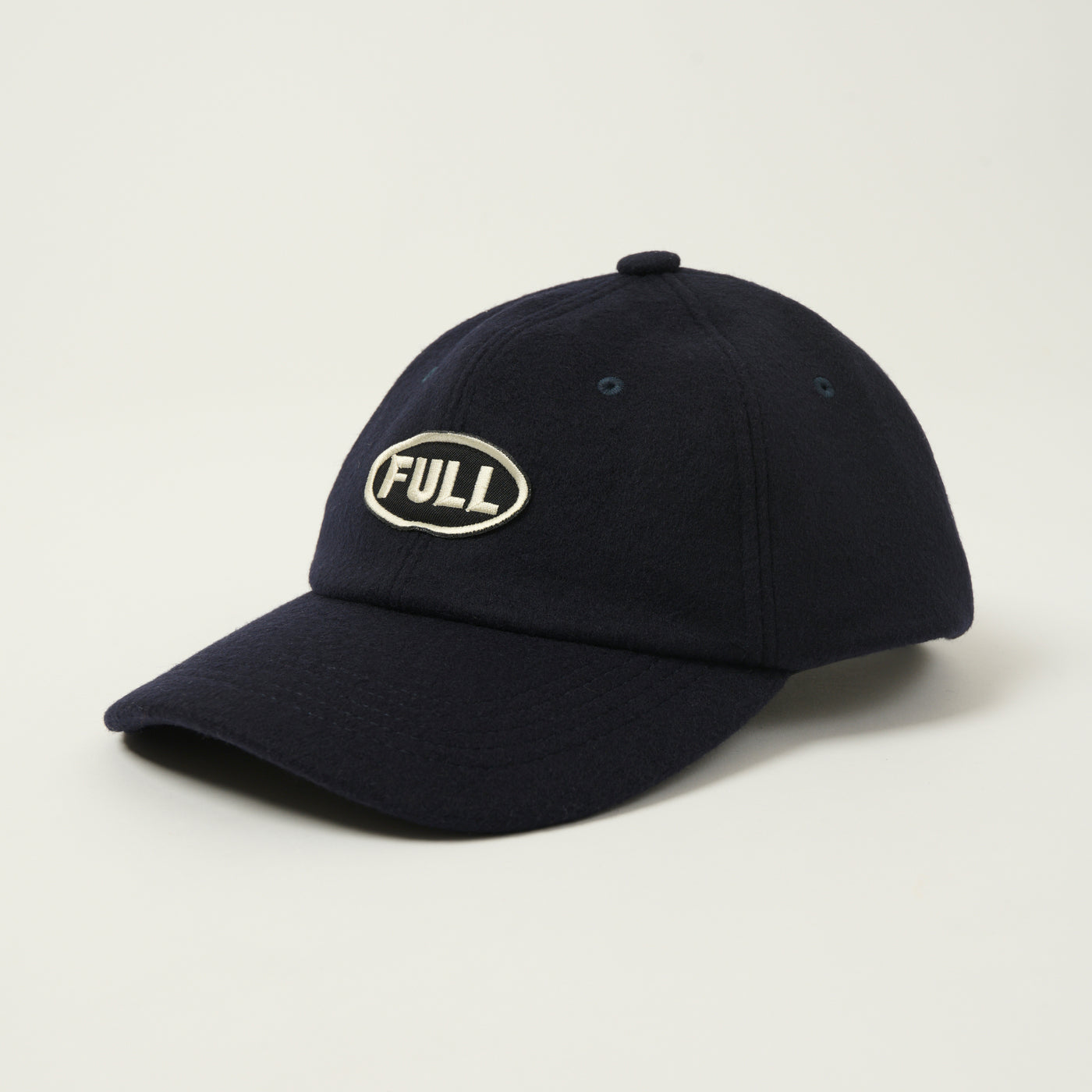 FULLCOUNT 6262 Six Panel 'FULL' Melton Wool Baseball Cap - Navy