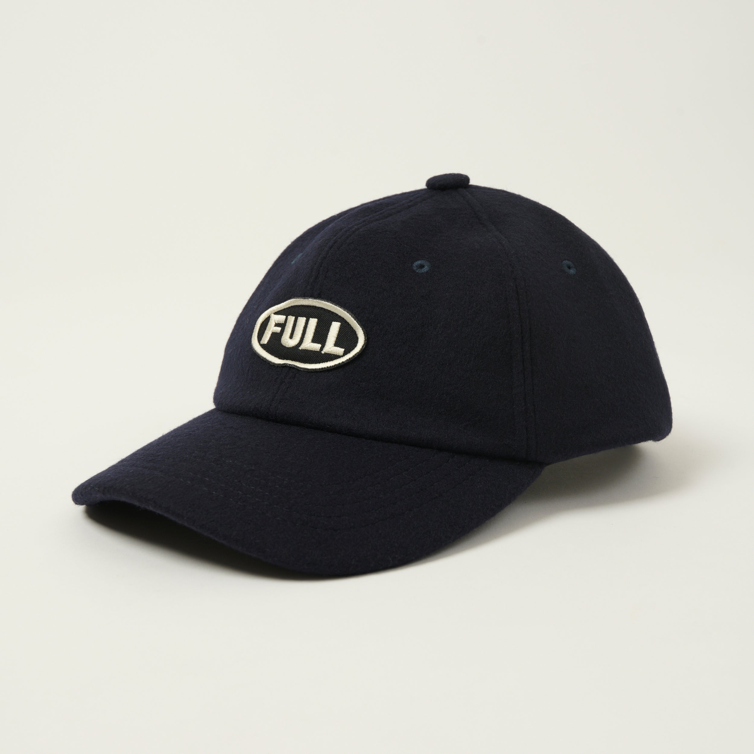 FULLCOUNT 6262 Six Panel 'FULL' Melton Wool Baseball Cap - Navy