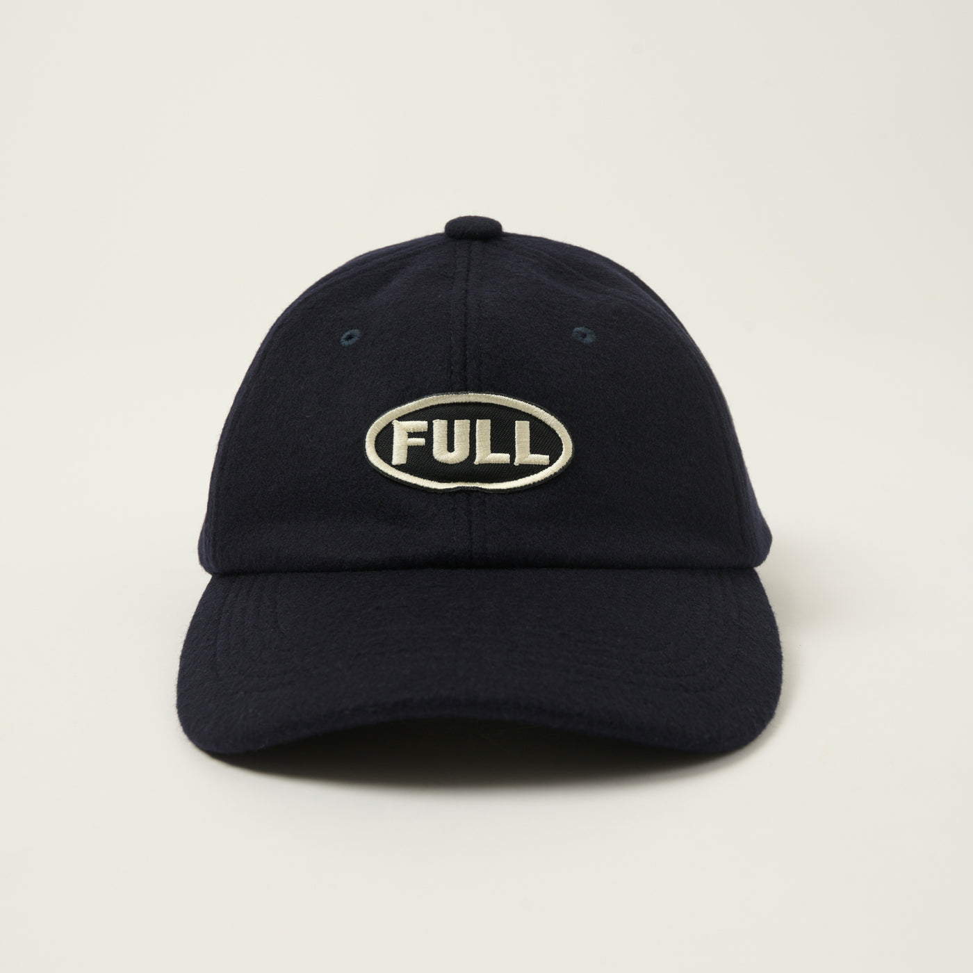 FULLCOUNT 6262 Six Panel 'FULL' Melton Wool Baseball Cap - Navy