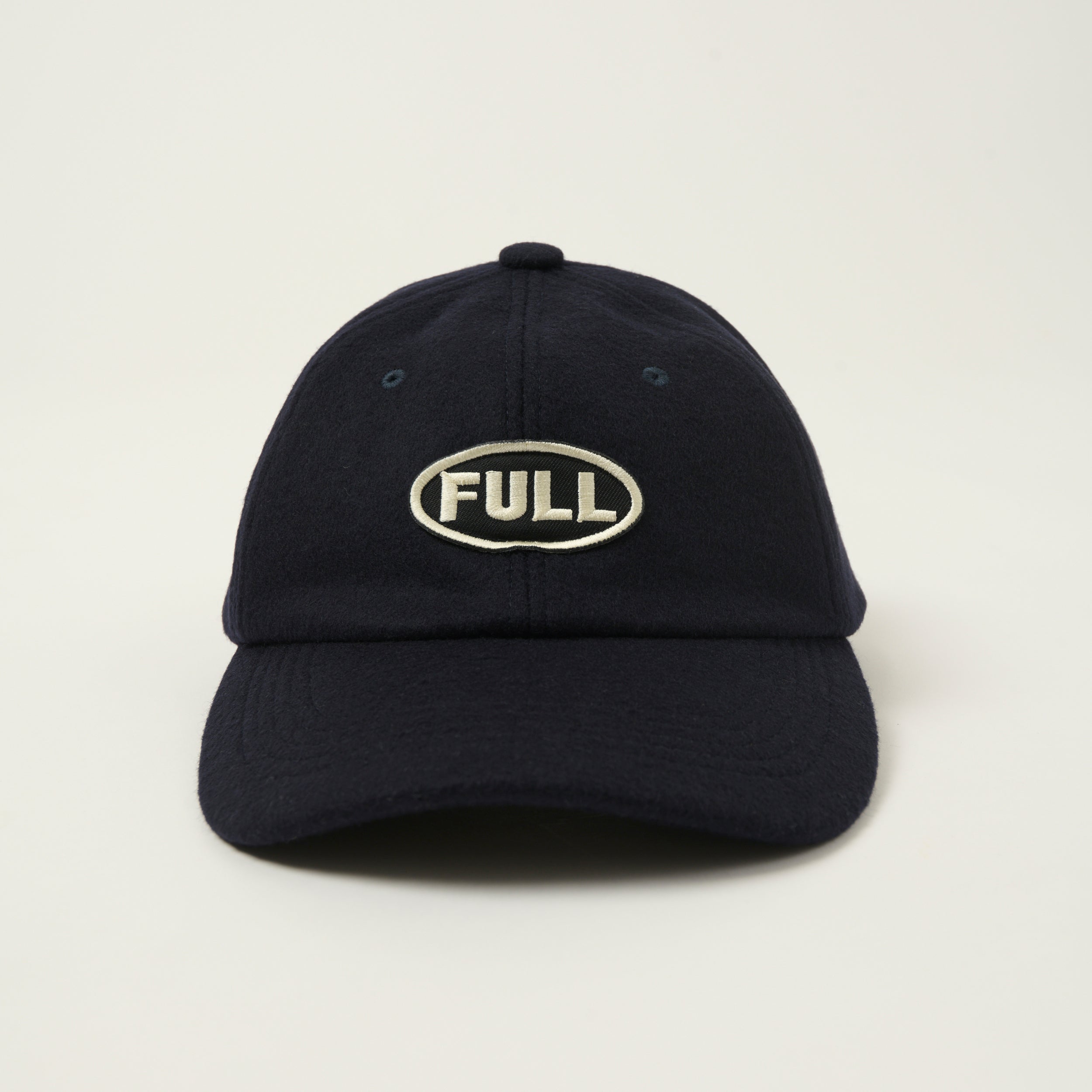 FULLCOUNT 6262 Six Panel 'FULL' Melton Wool Baseball Cap - Navy