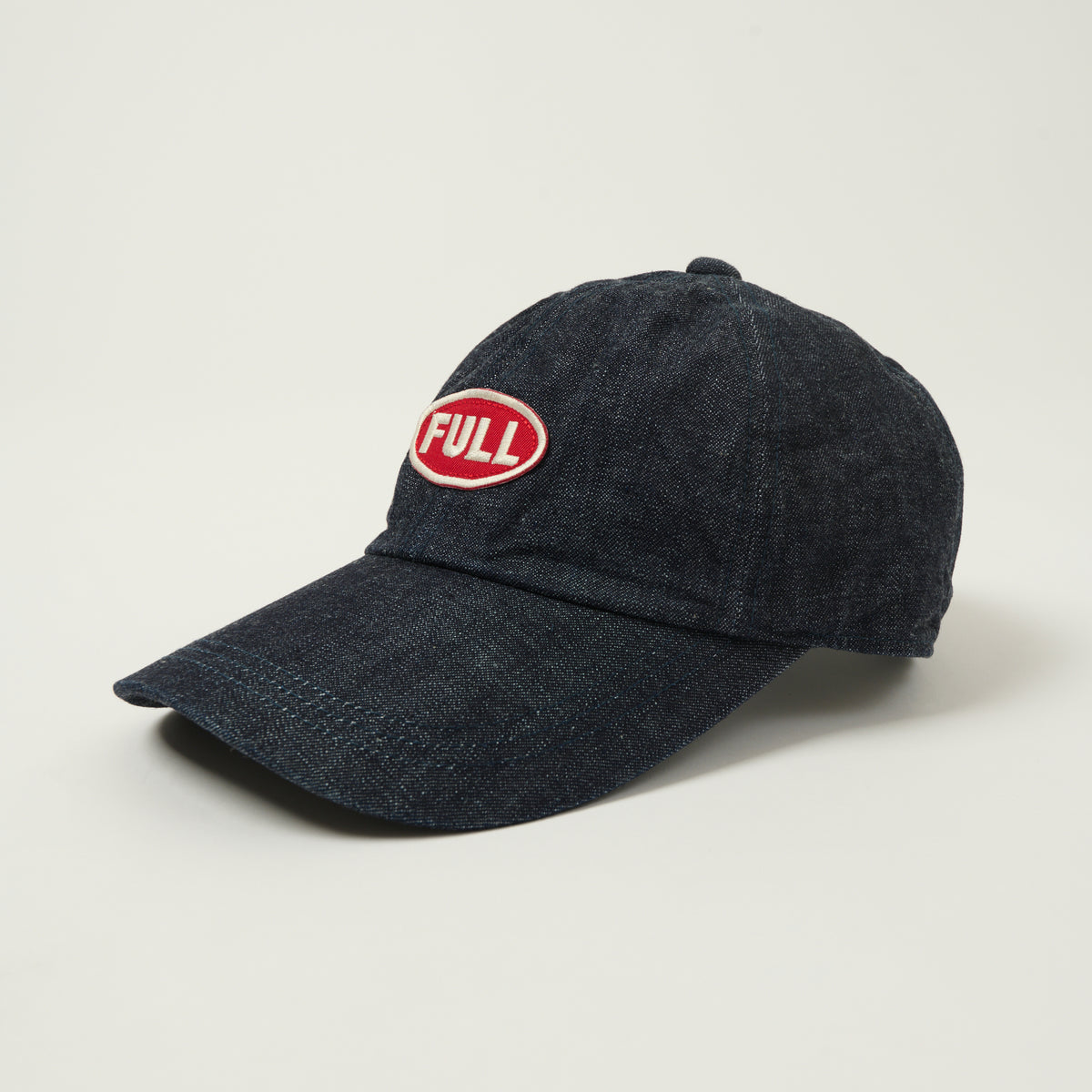 FULLCOUNT 6770 Six Panel 'FULL' Denim Baseball Cap - One Wash