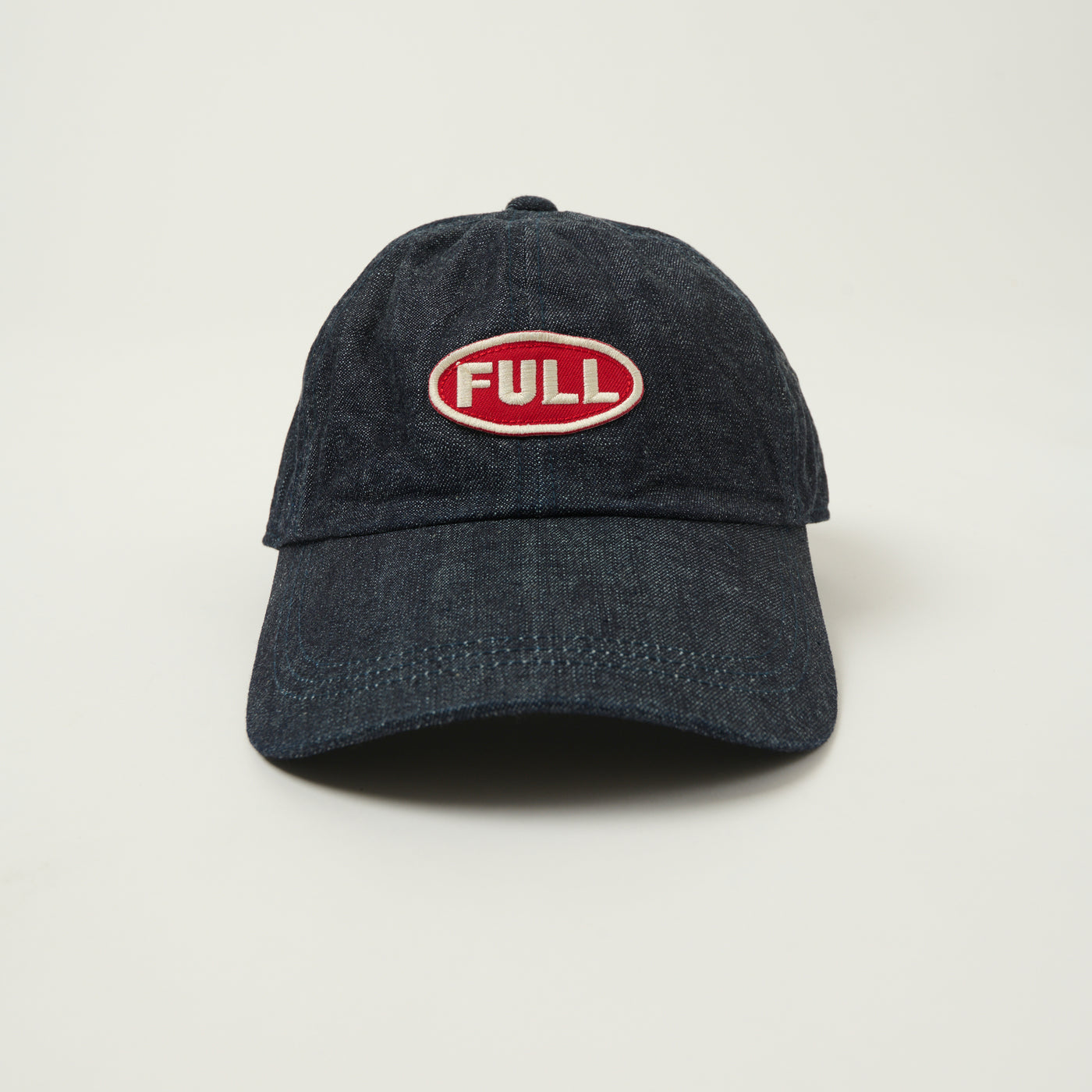 FULLCOUNT 6770 Six Panel 'FULL' Denim Baseball Cap - One Wash