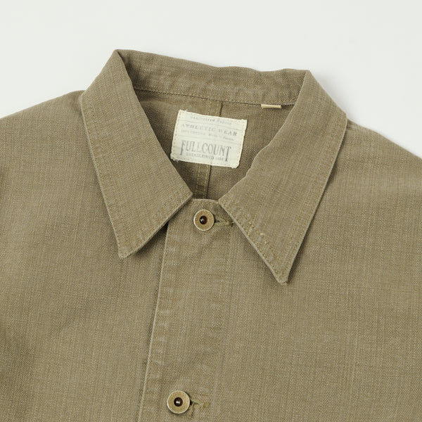 Full Count 2015-8 Sulfur Dye Heavy Oxford Chore Jacket - Olive Drab